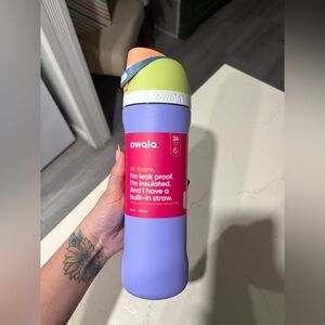 Owala Purple Insulated Water Bottle with Built-in Straw